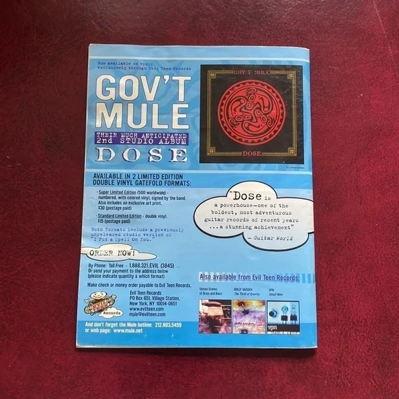 Widespread Panic David Schools Feature Honest Tune Magazine Volume 1 No 4 1997 - Picture 9 of 9